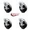 Service Caster 5 Inch Soft Rubber Wheel Swivel Bolt Hole Caster Set with Brake SCC-BH20S514-SRS-TLB-4 - alternate 2